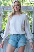 Load image into Gallery viewer, Hailey &amp; Co Rib and Two Tone Knit Mixed Top

