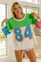 Load image into Gallery viewer, BiBi Color Block Patched Long Sleeve Top
