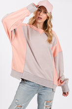 Load image into Gallery viewer, SAGE + FIG Color Block Round Neck Sweatshirt
