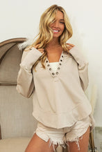 Load image into Gallery viewer, BiBi Washed Thumbhole Cuff Sweatshirt
