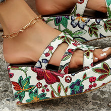 Load image into Gallery viewer, Cutout Floral Peep Toe Sandals
