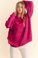 Load image into Gallery viewer, Davi &amp; Dani Round Neck Raglan Sleeve Sweatshirt
