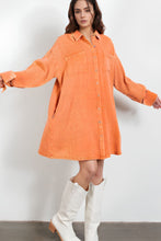 Load image into Gallery viewer, Pocketed Button Up Long Sleeve Shirt Dress
