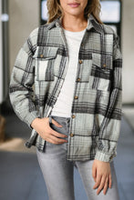 Load image into Gallery viewer, Plaid Dropped Shoulder Shacket
