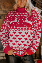 Load image into Gallery viewer, Christmas Element Turtleneck Long Sleeve Sweater
