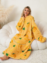 Load image into Gallery viewer, Fuzzy Pocketed Long Sleeve Hooded Lounge Dress
