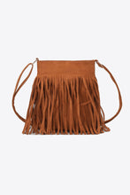 Load image into Gallery viewer, Adored PU Leather Crossbody Bag with Fringe
