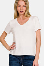 Load image into Gallery viewer, Zenana Ribbed Short Sleeve T-Shirt
