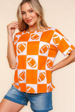Load image into Gallery viewer, Haptics Football Checkered Print Short Sleeve T-Shirt
