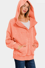 Load image into Gallery viewer, Zenana Acid Wash Fleece Kangaroo Hoodie
