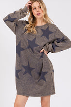 Load image into Gallery viewer, SAGE + FIG Washed Star Print Round Neck Dress
