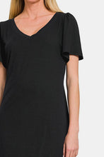 Load image into Gallery viewer, Zenana V-Neck Short Sleeve Dress
