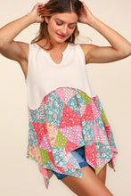 Load image into Gallery viewer, Haptics Full Size Patchwork Shark Bite Color Block Tank
