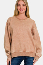 Load image into Gallery viewer, Zenana Acid Wash Oversized Fleece Sweatshirt
