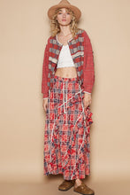 Load image into Gallery viewer, POL Round Neck Long Sleeve Plaid Shirt
