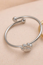 Load image into Gallery viewer, Bear Track Stainless Steel Open Ring
