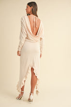 Load image into Gallery viewer, Mable Backless Asymmetric Ruffle Hem Dress
