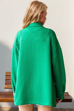 Load image into Gallery viewer, Double Take Full Size Textured Button Up Drop Shoulder Shacket
