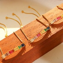 Load image into Gallery viewer, Contrast Zircon Titanium Steel Bracelet
