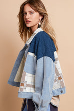 Load image into Gallery viewer, POL Corduroy Jacquard Patchwork Button Up Jacket
