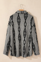 Load image into Gallery viewer, Pocketed Geometric Collared Neck Button Down Shacket
