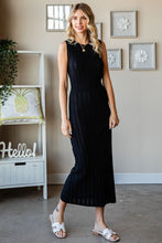 Load image into Gallery viewer, First Love Ribbed Knit Sleeveless Fitted Midi Dress
