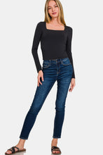 Load image into Gallery viewer, Zenana Square Neck Fitted Long Sleeve T-Shirt
