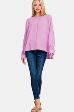 Load image into Gallery viewer, Zenana High-Low Side Slit Round Neck T-Shirt
