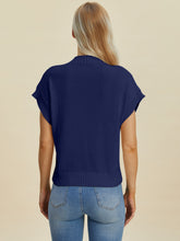 Load image into Gallery viewer, Double Take Full Size Mock Neck Short Sleeve Sweater
