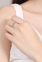 Load image into Gallery viewer, Moissanite Cutout Rhodium-Plated Ring
