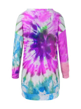 Load image into Gallery viewer, Full Size Tie-Dye Round Neck Long Sleeve Dress
