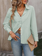 Load image into Gallery viewer, Striped Button Up Long Sleeve Shirt
