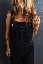 Load image into Gallery viewer, Pocketed Straight Denim Overalls
