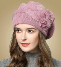 Load image into Gallery viewer, Women`s Elegant Solid Color Crochet Hair Beanie Hat
