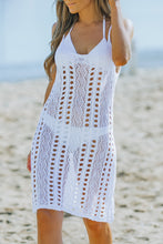 Load image into Gallery viewer, Spaghetti Strap Openwork Cover Up Dress
