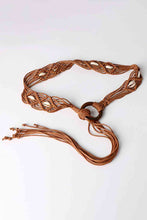 Load image into Gallery viewer, Bohemian Wood Ring Braid Belt
