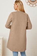 Load image into Gallery viewer, Open Front Pocketed Long Sleeve Coat
