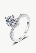 Load image into Gallery viewer, 925 Sterling Silver Ring with 1 Carat Moissanite
