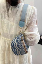 Load image into Gallery viewer, Adored Chevron Straw Sling Bag
