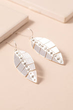 Load image into Gallery viewer, Metal Leaf Rhinestone Dangling Earrings
