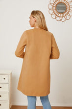 Load image into Gallery viewer, Open Front Pocketed Long Sleeve Coat
