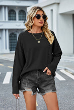 Load image into Gallery viewer, Round Neck Dropped Shoulder Sweater
