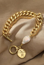 Load image into Gallery viewer, Gold Chain &amp; Pearl Bracelet
