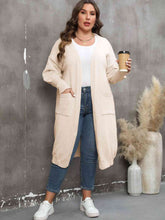 Load image into Gallery viewer, Plus Size Long Sleeve Pocketed Cardigan
