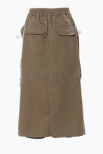 Load image into Gallery viewer, Zip Up Midi Skirt with Cargo Pockets
