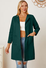 Load image into Gallery viewer, Open Front Pocketed Long Sleeve Coat
