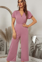 Load image into Gallery viewer, Flutter Sleeve Surplice Jumpsuit
