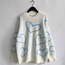 Load image into Gallery viewer, Heart Pattern Long Sleeve Sweater

