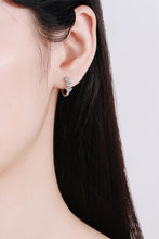 Load image into Gallery viewer, Sterling Silver Moissanite Huggie Earrings
