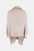 Load image into Gallery viewer, Fringe Open Front Long Sleeve Poncho
